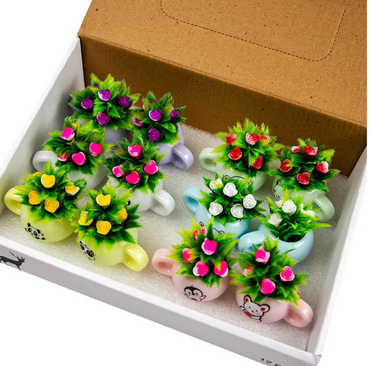 mini car dash pot with plant (1 pair)