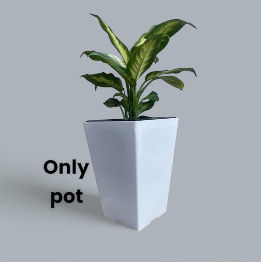Square Face Plastic Tower Pot
