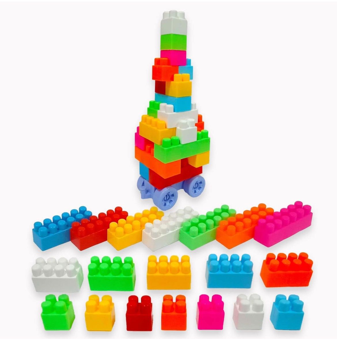 ZUED Building Blocks for Kids,Blocks for Kids, (Approx100 Piece) (Train Building Block)