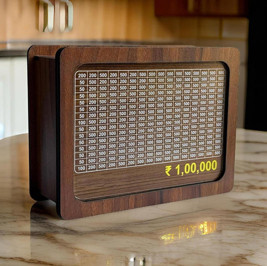 Savings Box with Money Target and Numbers with Counter Crafts Portable