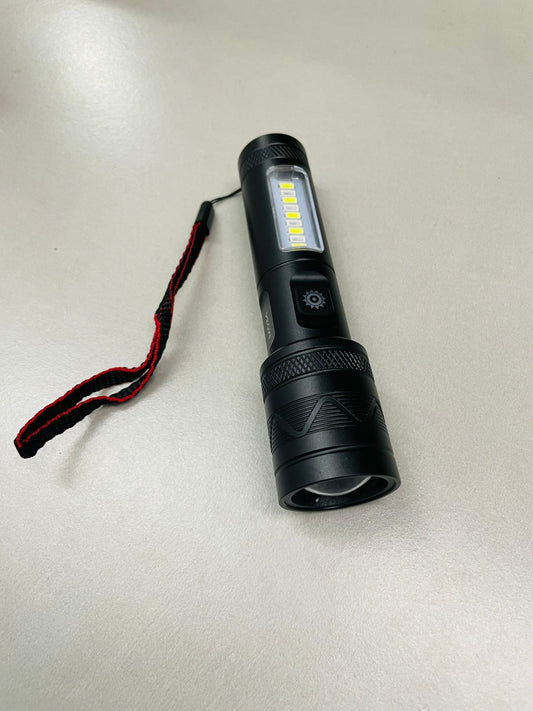 MZ M034 model high quality LED power torch, 6 mode LED function full metal type and recharge cable C type pack of 1