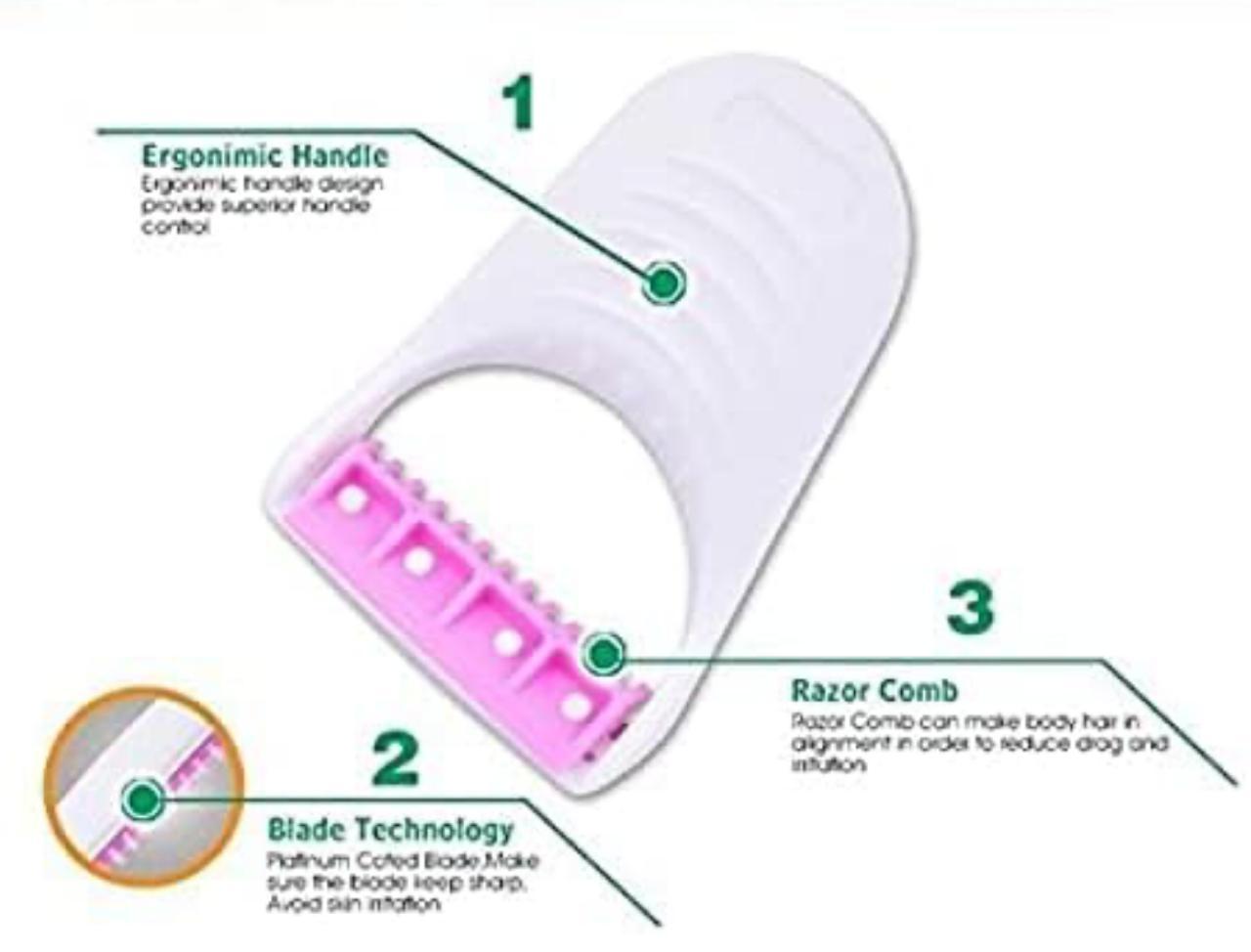 Razor, razor women, MAX & Bikini Shaving Razor For Women (6 Pcs Blade) Platinum Blade (6) Multi