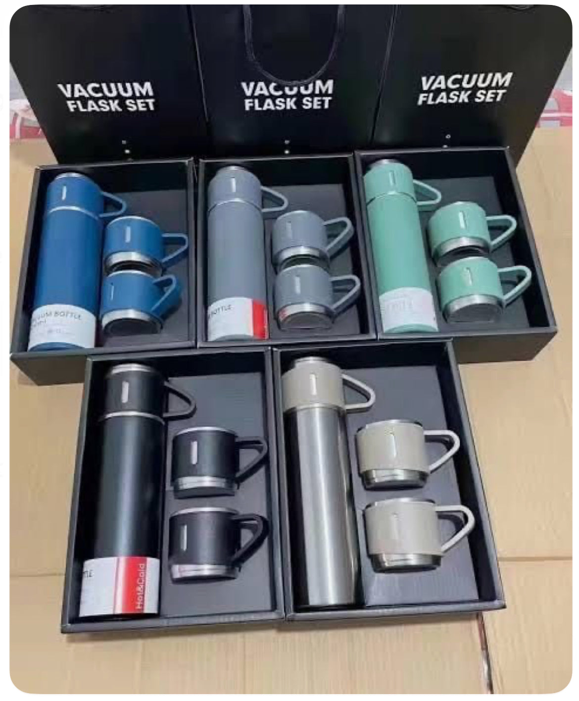 Vacuum Flask Set with 2 Cups
