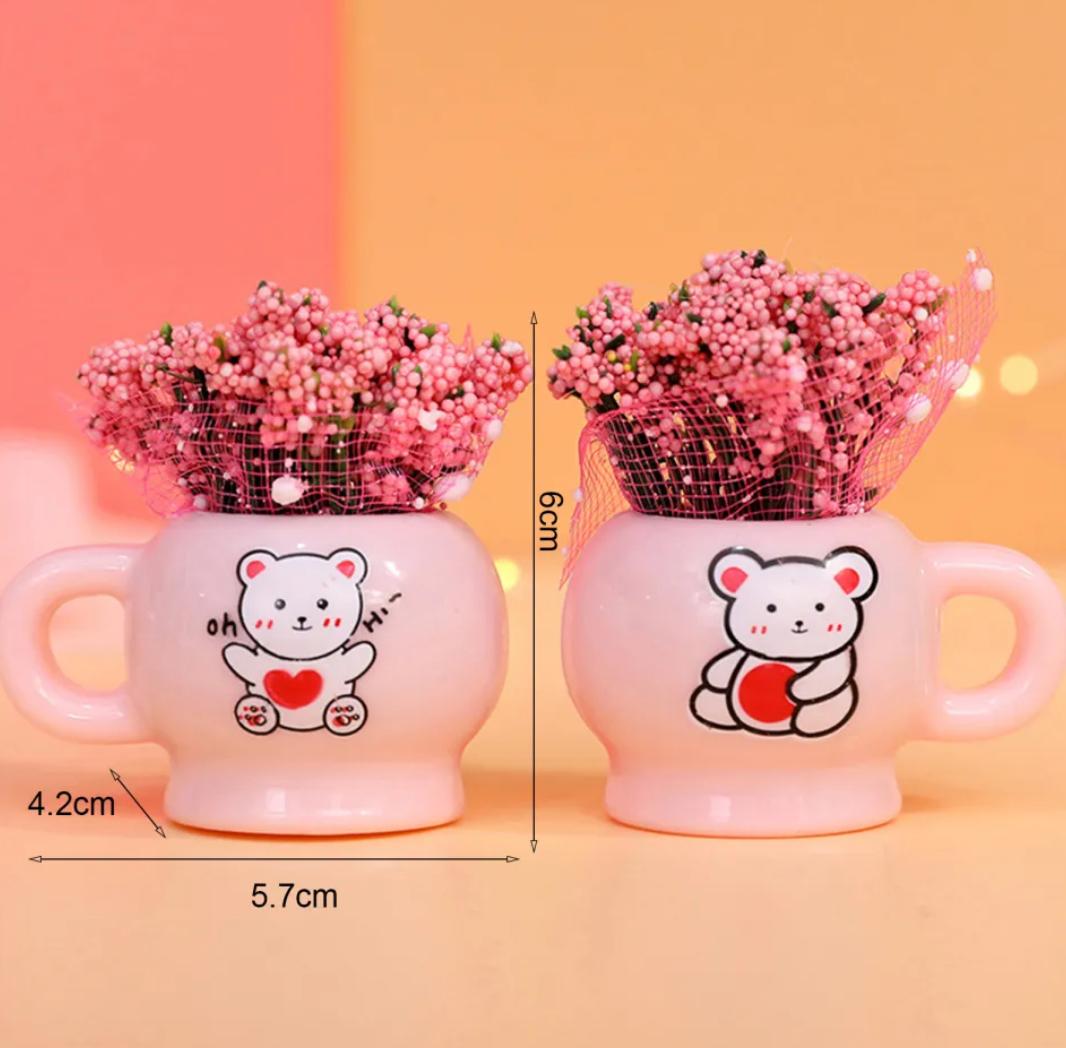 mini car dash pot with plant (1 pair)