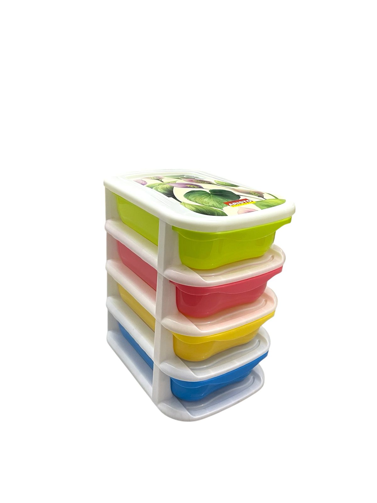 Plastic 4 Layers Mini Desktop Drawer Storage Box Multicolour