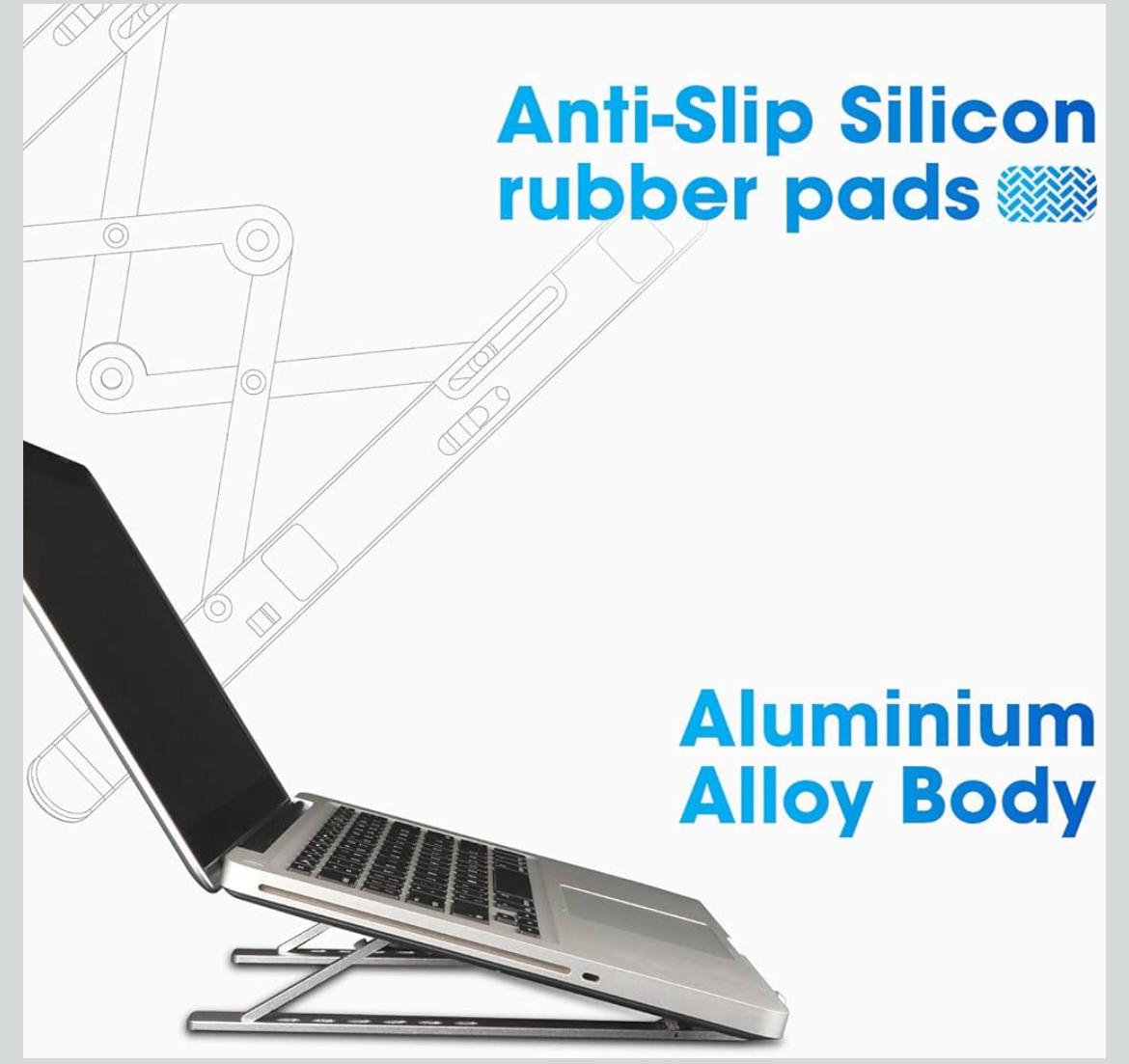 Aluminium Alloy Laptop Stand, (Silver)