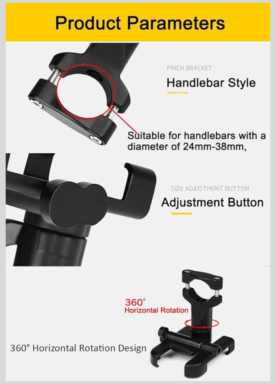 Bike Mobile Holder | Bike Mobile Stand | Bike Mobile Holder Metal Stand