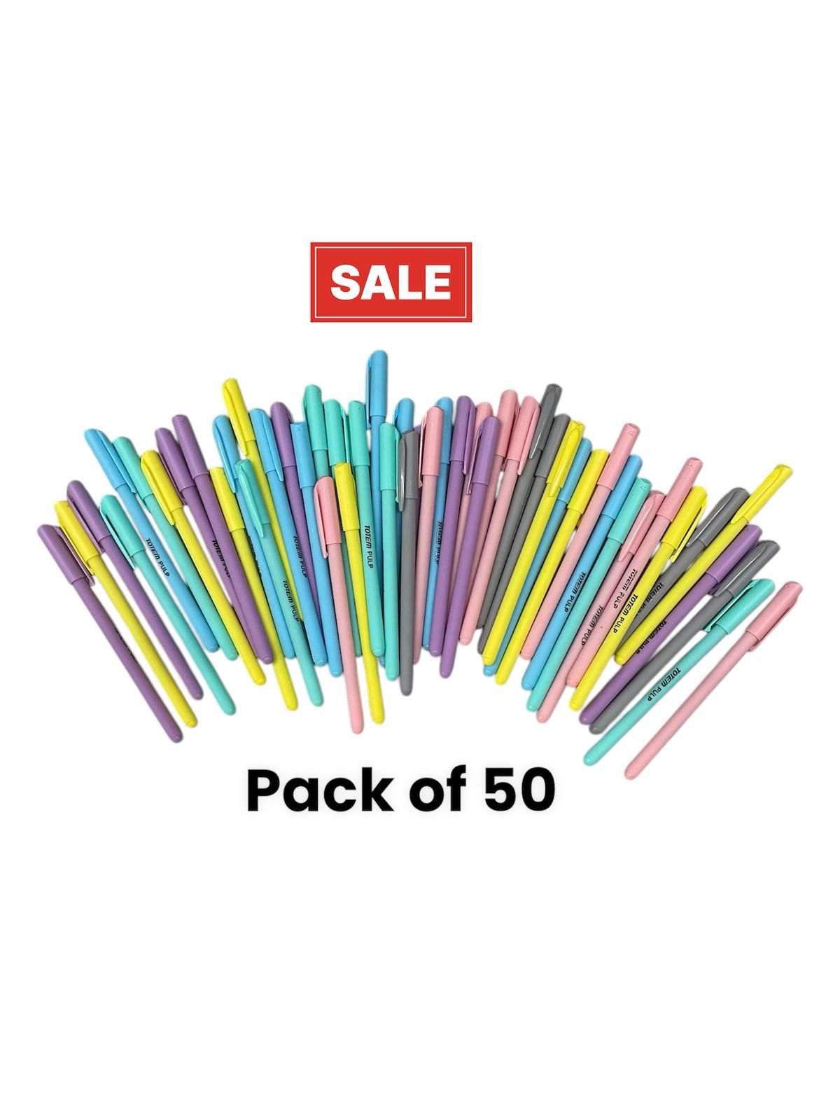 Totem pulp ball pen rubberized body (pack of 50)