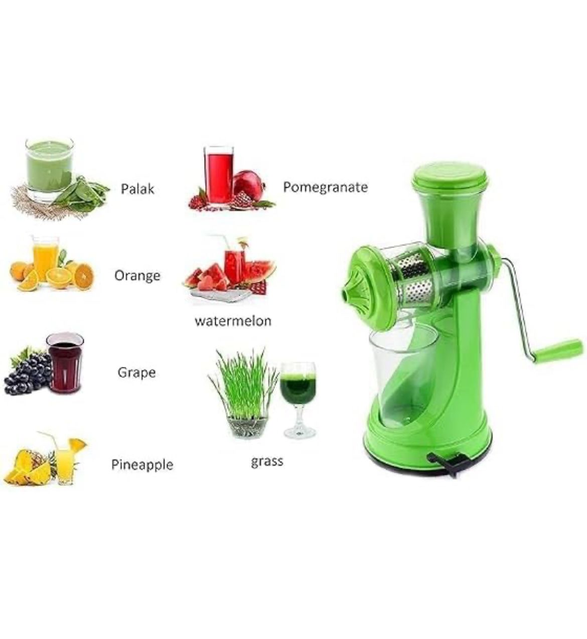 Dreamshop Fruit and Vegetabel Manual Hand Press Juicer Machine for Home with Stainless Steel Handle