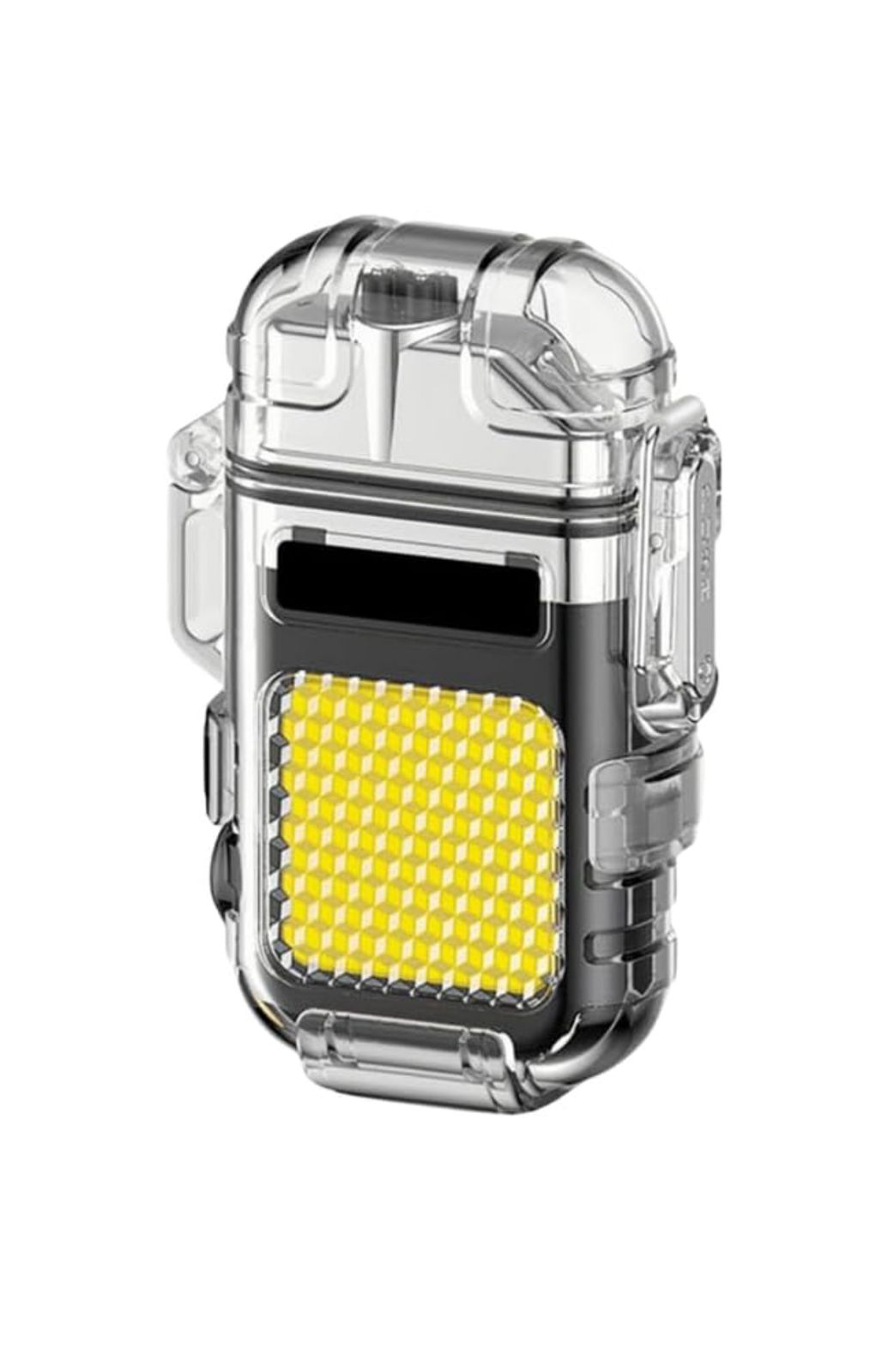 Lighter with LED Flashlight – Windproof, Rechargeable, Compact & Durable for Camping & Survival Need