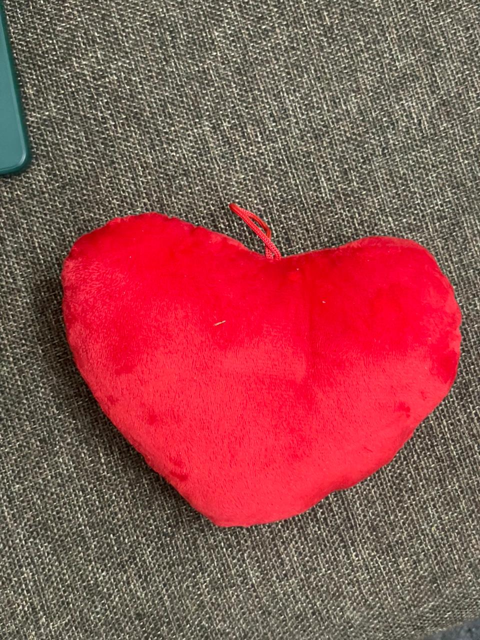 Heart Shape Cushion Stuffed Hanging Red Pillow with Best Filling Covers, Valentines Gift- (Red 6x7Inches, Set of 2)