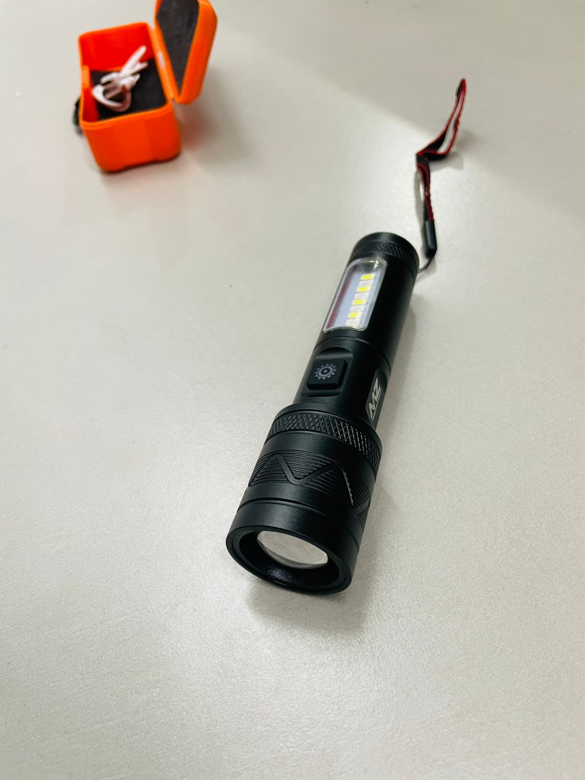 MZ M034 model high quality LED power torch, 6 mode LED function full metal type and recharge cable C type pack of 1