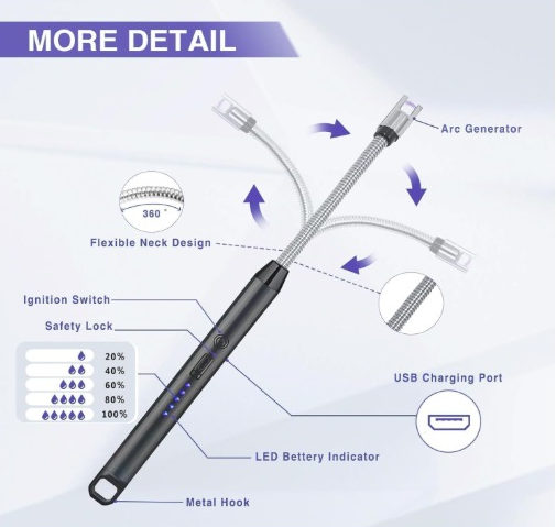 Rechargeable Electric Gas Lighter